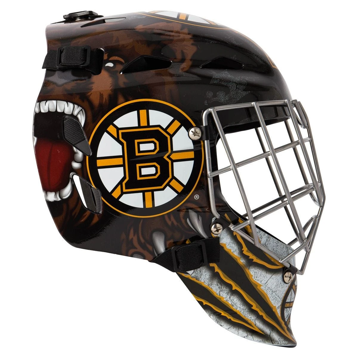 Franklin GFM 1500 Boston Bruins Goalie Face Mask 2 Franklin GFM 1500 Boston Bruins Goalie Face Mask - Image 2