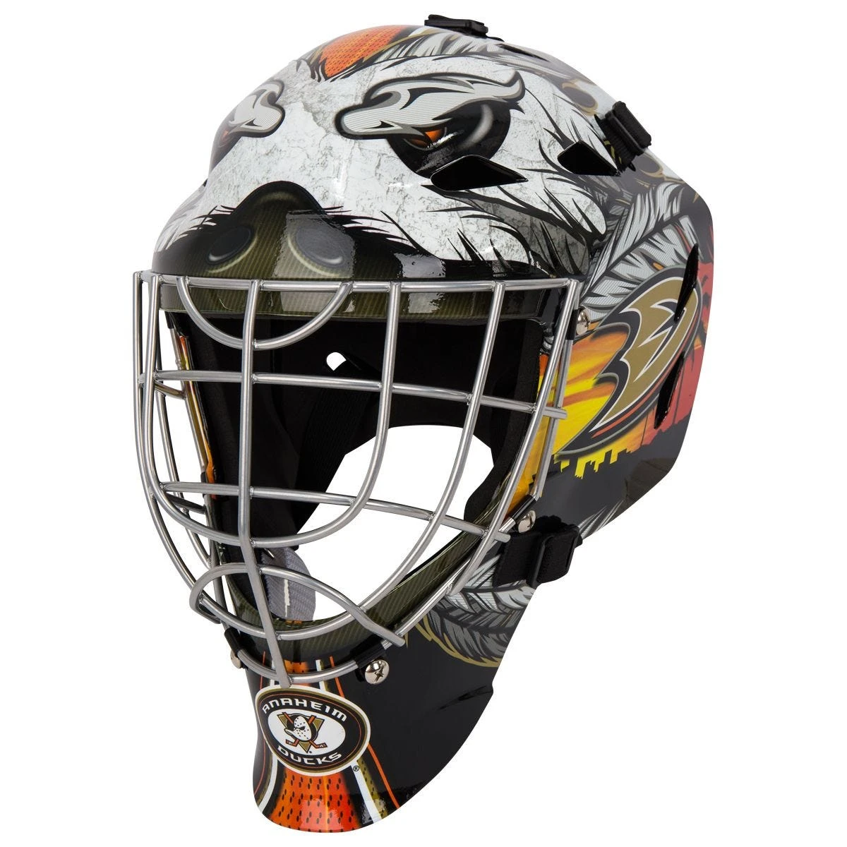 Franklin GFM 1500 Anaheim Ducks Goalie Face Mask 1 Franklin GFM 1500 Anaheim Ducks Goalie Face Mask