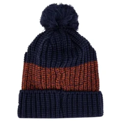 Bauer New Era Rib Stripe Pom Knit Beanie -Bauer Shop bauer hockey headwear new era rib stripe pom knit beanie inset1