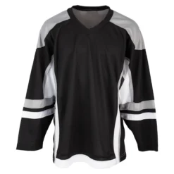 Stadium Youth Hockey Jersey - Black/Gray/White