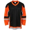 Stadium Youth Hockey Jersey - Black/Orange/Gray