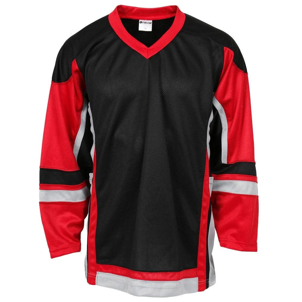 Stadium Youth Hockey Jersey - Black/Red/Gray 2 Stadium Youth Hockey Jersey - Black/Red/Gray - Image 2
