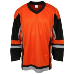 Stadium Adult Hockey Jersey - Orange/Black/Gray