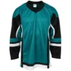 Stadium Adult Hockey Jersey - Teal/Black/White
