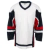 Stadium Youth Hockey Jersey - White/Navy/Red