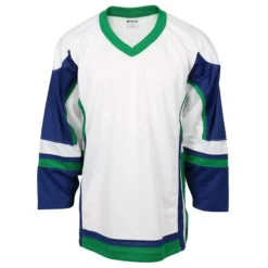 Stadium Adult Hockey Jersey - White/Royal/Kelly