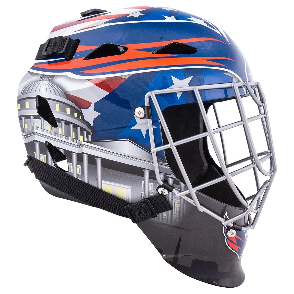 Washington Capitals Franklin GFM 1500 Goalie Face Mask 2 Washington Capitals Franklin GFM 1500 Goalie Face Mask - Image 2