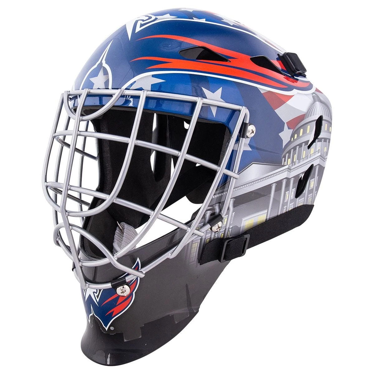 Washington Capitals Franklin GFM 1500 Goalie Face Mask 1 Washington Capitals Franklin GFM 1500 Goalie Face Mask