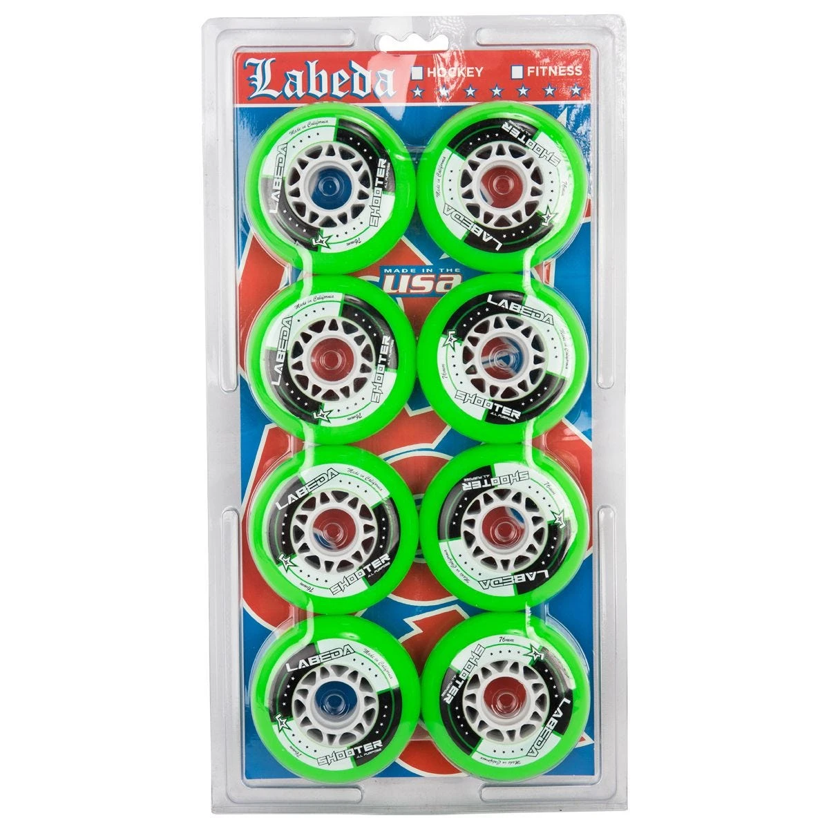 Labeda Shooter 83A Roller Hockey Wheel - Green - 8 Pack 1 Labeda Shooter 83A Roller Hockey Wheel - Green - 8 Pack