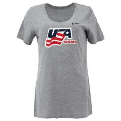 USA Hockey Nike Women's V-Neck Short Sleeve Tee Shirt